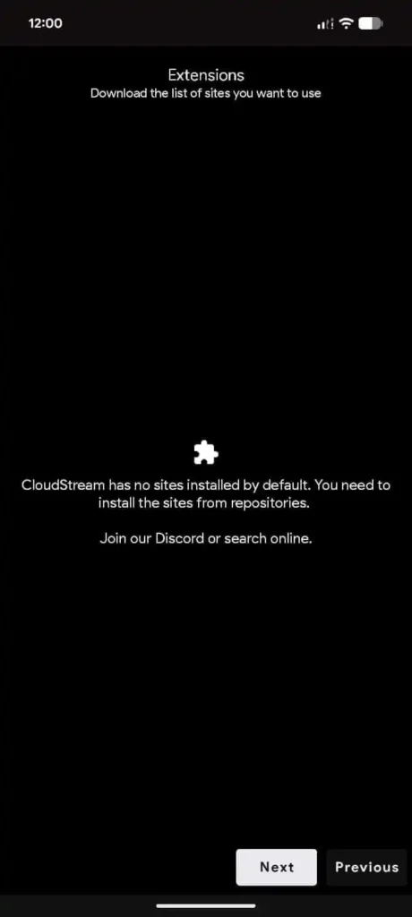 Start & Set Up the cloudstream App