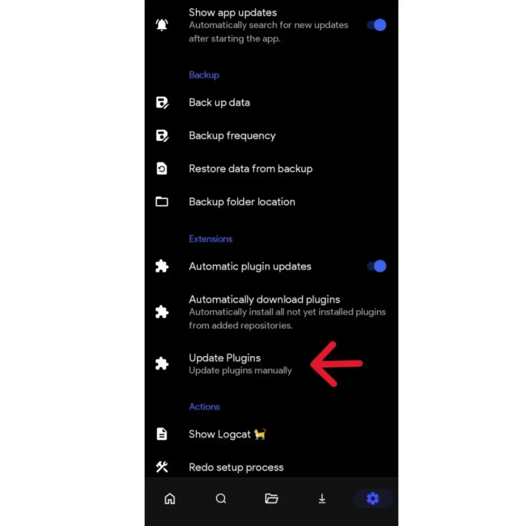 cloudstream plugin update option