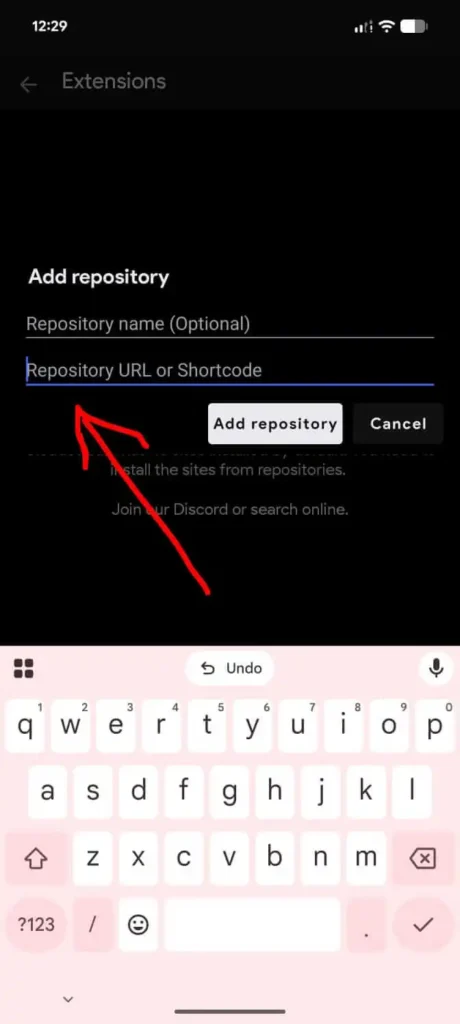 steps to add repositories and loading extensions in cloudstream