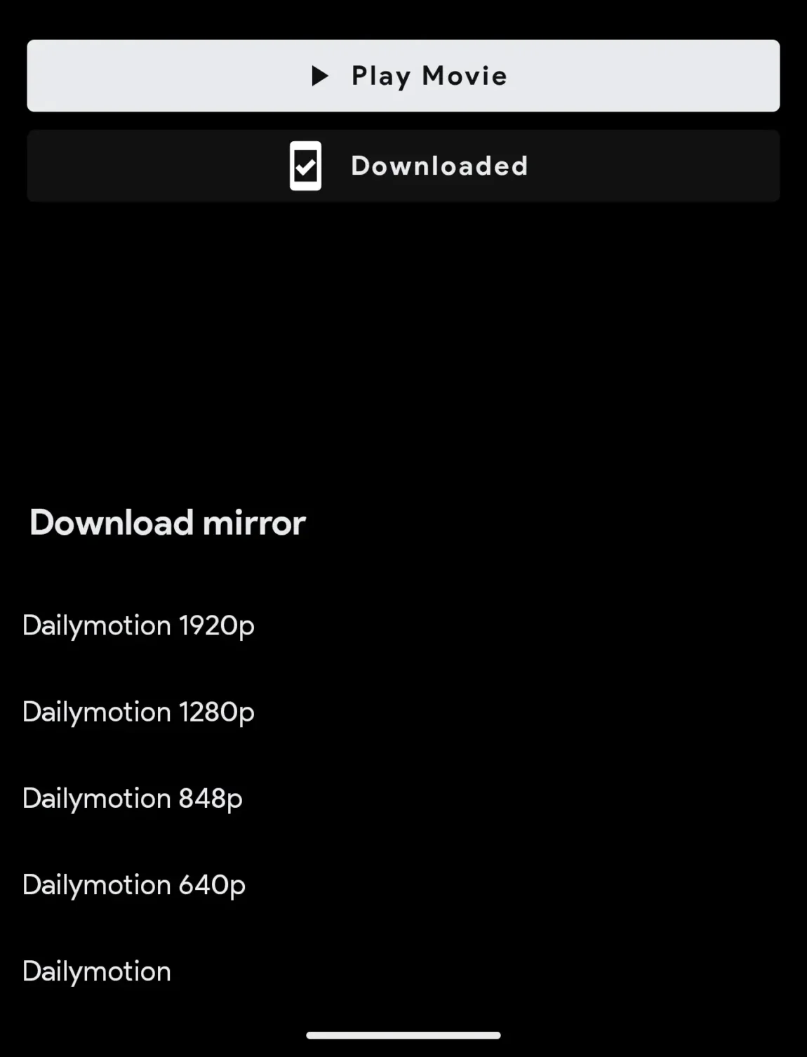 available video qualities to download