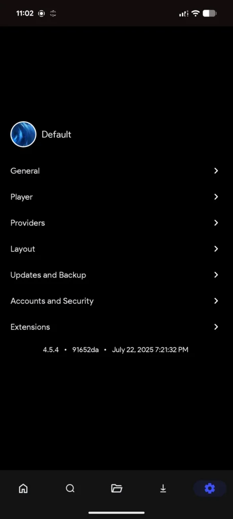 cloudstream app settings section